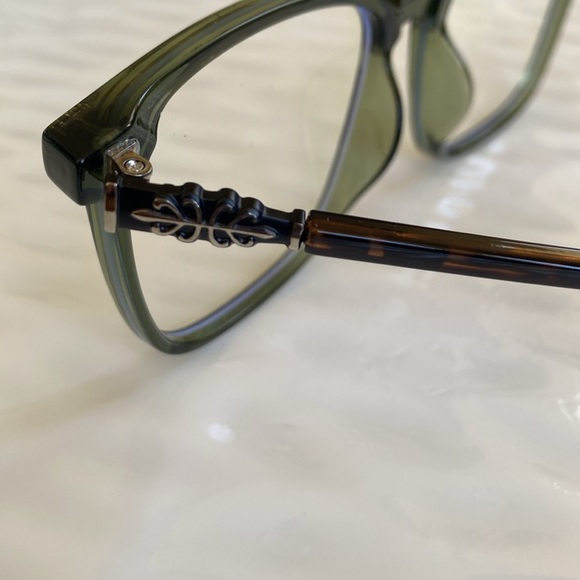 Green and Tortoise Blue Blocker Square Computer Glasses. New No case - Picture 4 of 5